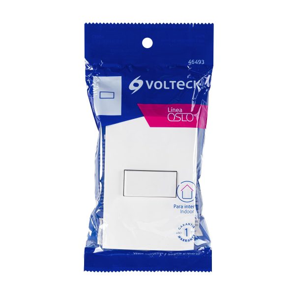 46493 - Placa armada con interruptor escalera, línea Oslo, blanco