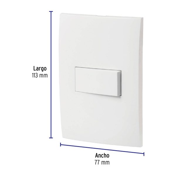 46493 - Placa armada con interruptor escalera, línea Oslo, blanco