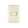 48660 - Placa armada 1 interruptor sencillo, marfil, línea Italiana