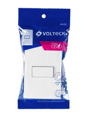 46492 - Placa armada con interruptor sencillo, línea Oslo, blanco