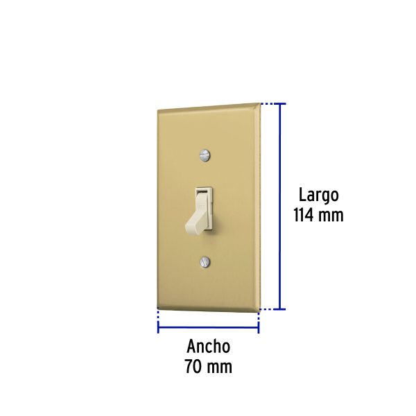 48497 - Placa armada interruptor sencillo, línea Standard, aluminio