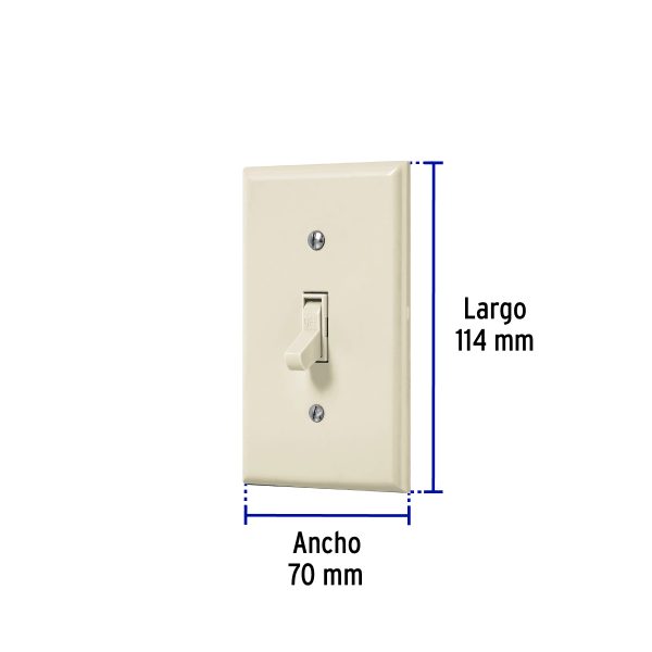 48491 - Placa armada interruptor sencillo, línea Standard, marfil