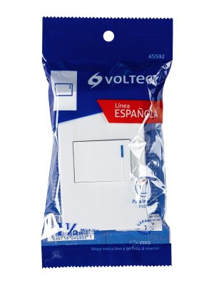 45592 - Placa armada 1 interruptor, 1.5 módulos, Española, blanco