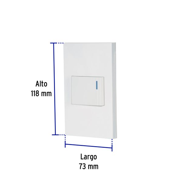 45592 - Placa armada 1 interruptor, 1.5 módulos, Española, blanco