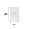 45600 - Placa armada 1 interruptor de 3vías, 1.5mód, Española,blanco
