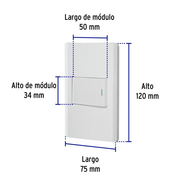 47958 - Placa armada blanca 1 interruptor 1.5 módulos, Lisboa