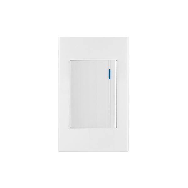 45593 - Placa armada 1 interruptor, 3 módulos, Española, blanco