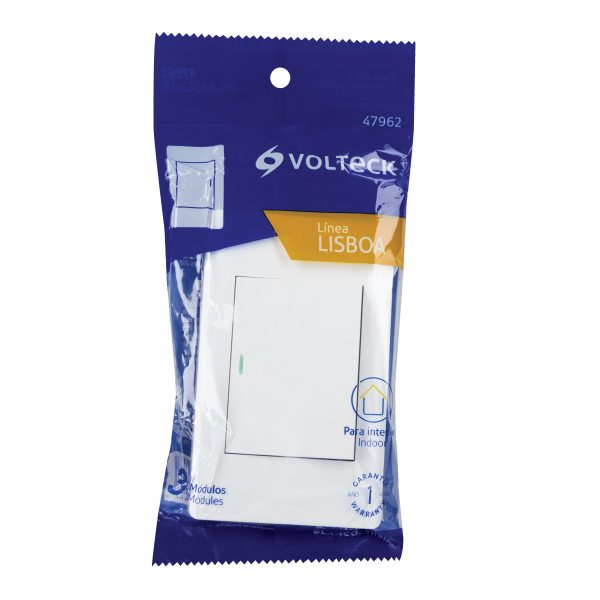 47962 - Placa armada blanca 1 interruptor 3 módulos, Lisboa, Volteck
