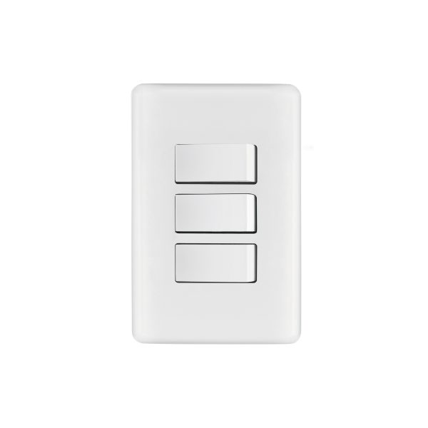 25083 - Placa armada con 3 interruptores sencillos, Volteck Basic
