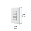 25083 - Placa armada con 3 interruptores sencillos, Volteck Basic