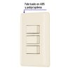 26638 - Placa armada 3 interruptores, marfil, Volteck