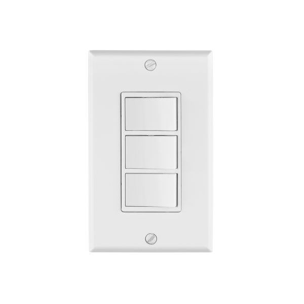 46339 - Placa armada con 3 interruptores sencillos, línea Classic