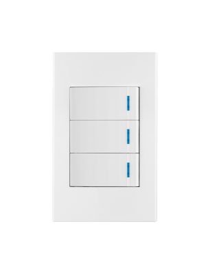 45599 - Placa armada 3 interruptores, 1 módulo, Española, blanco