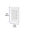 45599 - Placa armada 3 interruptores, 1 módulo, Española, blanco