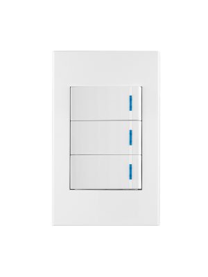 45606 - Placa armada 3 interruptores 1de 3vías,1 mod,Española,blanco