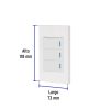 45606 - Placa armada 3 interruptores 1de 3vías,1 mod,Española,blanco