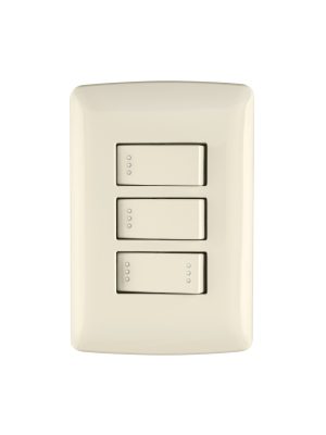 PA-APTR-EI.jpg 48665 - Placa armada 2 interruptores 1escalera,marfil,línea Italiana