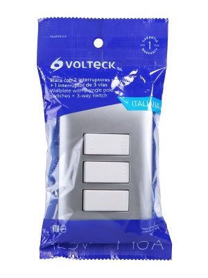 PA-APTR-EIPE1.jpg 46483 - Placa armada 2 interruptores 1escalera, plata,línea Italiana