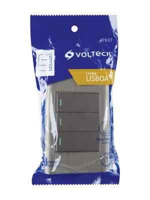 PA-APTR-ELAE1.jpg 47837 - Placa armada acero 2 interruptores 1 de 3 vías 1 mód,Lisboa