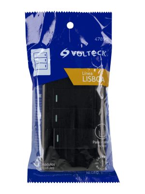 PA-APTR-ELNE1.jpg 47890 - Placa armada negra 2 interruptores 1 de 3 vías 1 mód,Lisboa