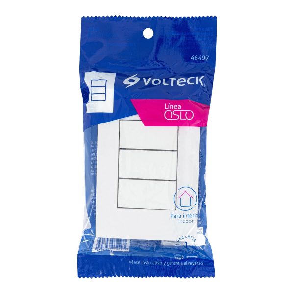 46497 - Placa armada interruptores sencillos y escalera, Oslo,blanco