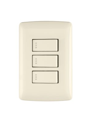 PA-APTR-I.jpg 48664 - Placa armada 3 interruptores sencillos,marfil,línea Italiana