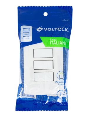 PA-APTR-IBE1.jpg 46463 - Placa armada 3 interruptores sencillos,blanco,línea Italiana