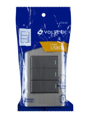 PA-APTR-LAE1.jpg 47836 - Placa armada acero inox 3 interruptores 1 módulo, Lisboa