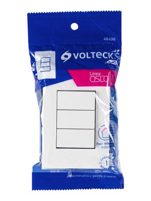 PA-APTR-OBE1.jpg 46496 - Placa armada 3 interruptores sencillos, línea Oslo, blanco