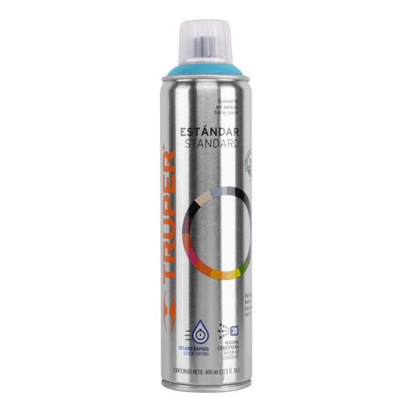 19039 - Pintura en aerosol, azul, bote esbelto, 400 ml, Truper