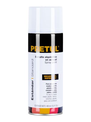 27171 - Pintura en aerosol, blanco brillante, 400ml, Pretul