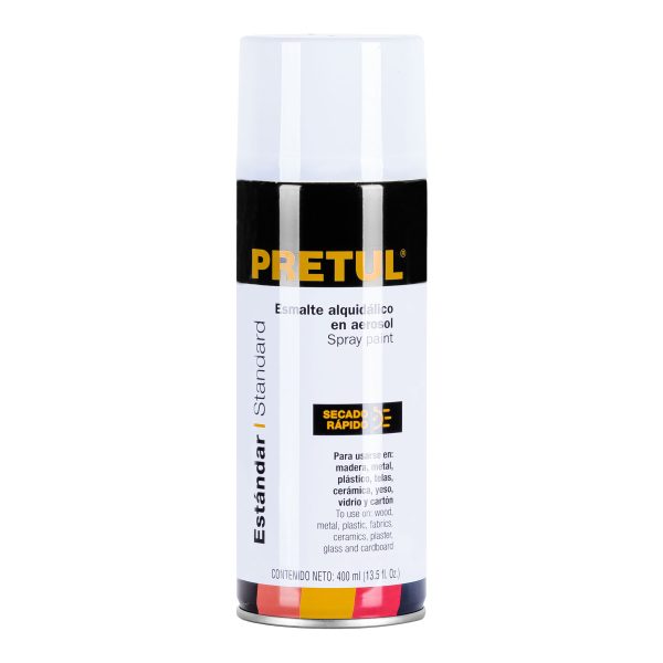 27171 - Pintura en aerosol, blanco brillante, 400ml, Pretul