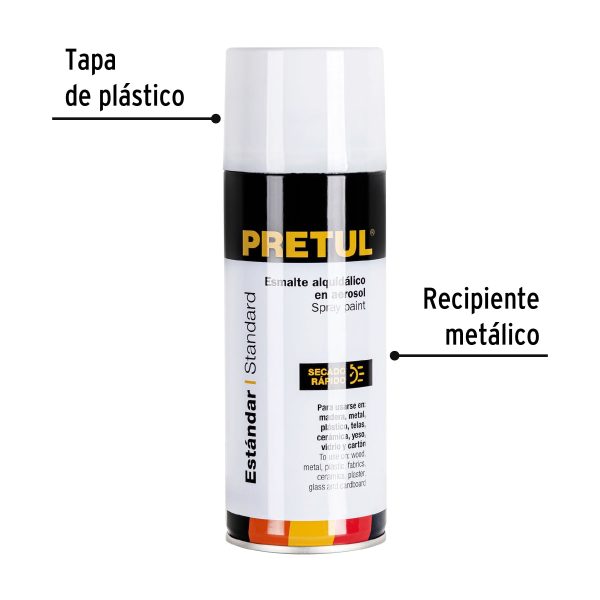 27175 - Pintura en aerosol, blanco mate, 400 ml, Pretul