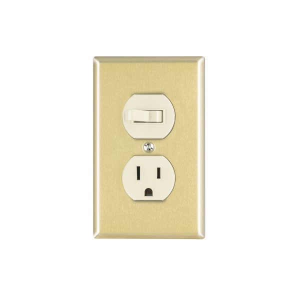 48495 - Placa armada interruptor y contacto, línea Standard,aluminio