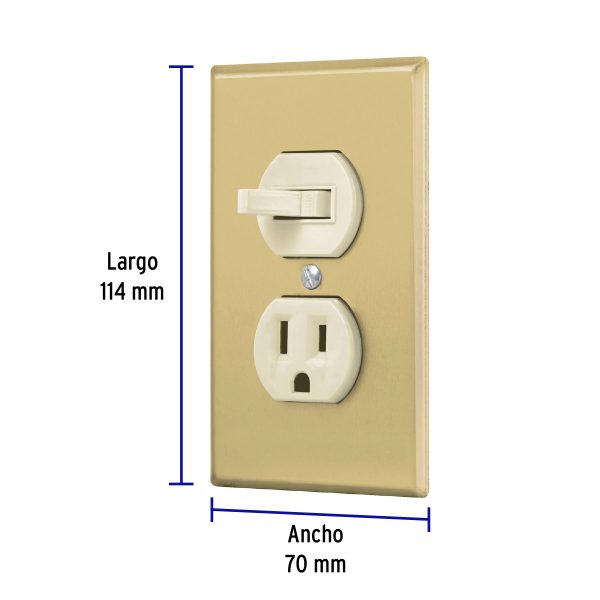 48495 - Placa armada interruptor y contacto, línea Standard,aluminio
