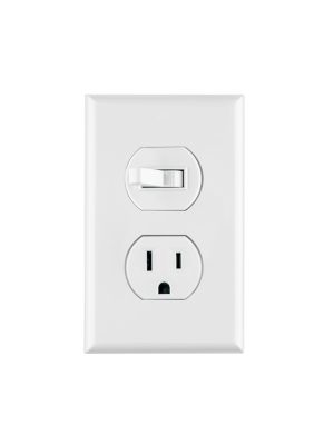 45950 - Placa armada interruptor y contacto, línea Standard, blanco