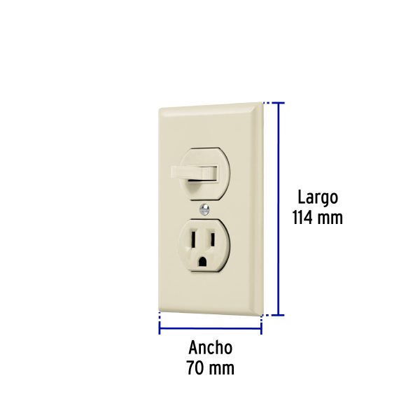 48489 - Placa armada interruptor y contacto, línea Standard, marfil
