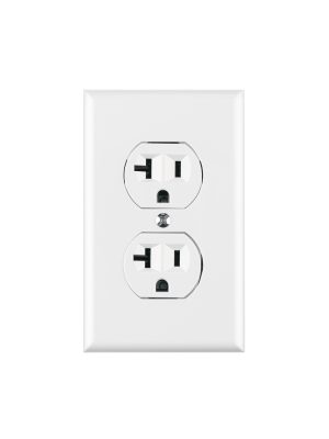 45951 - Placa armada contacto dúplex,2 polos, línea Standard, blanco