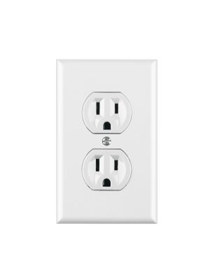 45954 - Placa armada 2 contactos polarizados, línea Standard, blanco