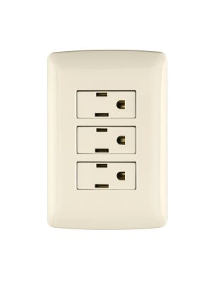 PA-COTR-I.jpg 48669 - Placa armada 3 contactos aterrizados, marfil, línea Italiana