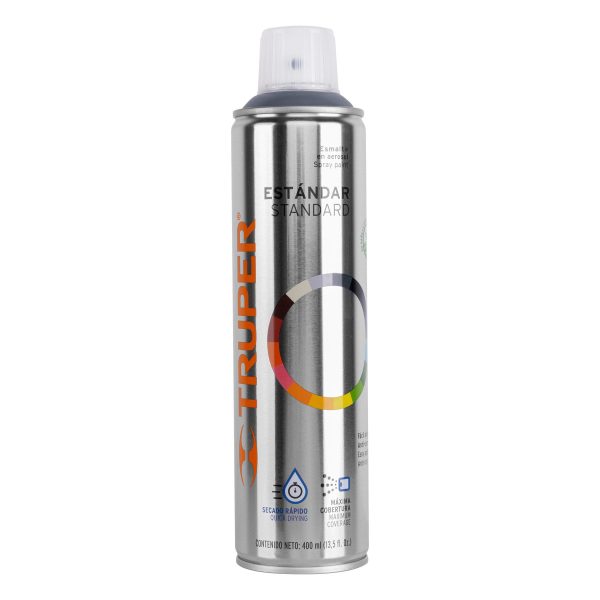 12733 - Pintura en aerosol, gris acero, bote esbelto, 400 ml