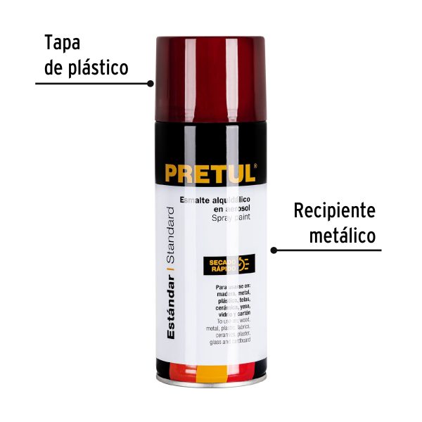 27173 - Pintura en aerosol, rojo, 400 ml, Pretul