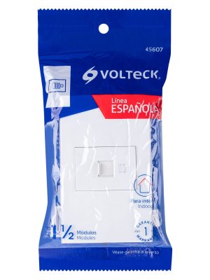 45607 - Placa armada 1 toma para teléfono, 1.5 mod, Española, blanco