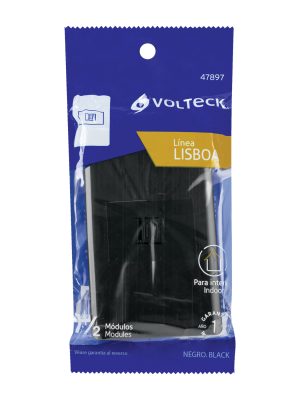 PA-TE-LNE1.jpg 47897 - Placa armada negra 1 toma para teléfono 1.5 mód, Lisboa