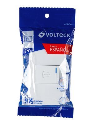 45604 - Placa armada 1 interruptor de timbre,1.5mod, Española,blanco