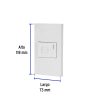 45604 - Placa armada 1 interruptor de timbre,1.5mod, Española,blanco