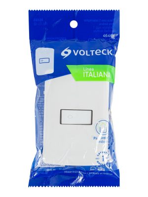 46465 - Placa armada con timbre, blanco, línea Italiana., Volteck