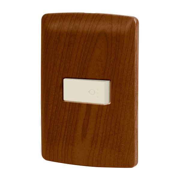 49952 - Placa armada con timbre madera, línea Italiana, Volteck