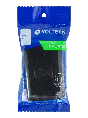 PA-TI-INE1.jpg 47601 - Placa armada con timbre, negro, línea Italiana, Volteck