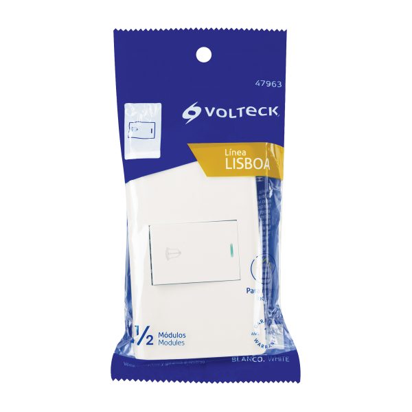 47963 - Placa armada blanca 1 interruptor de timbre 1.5 mód, Lisboa